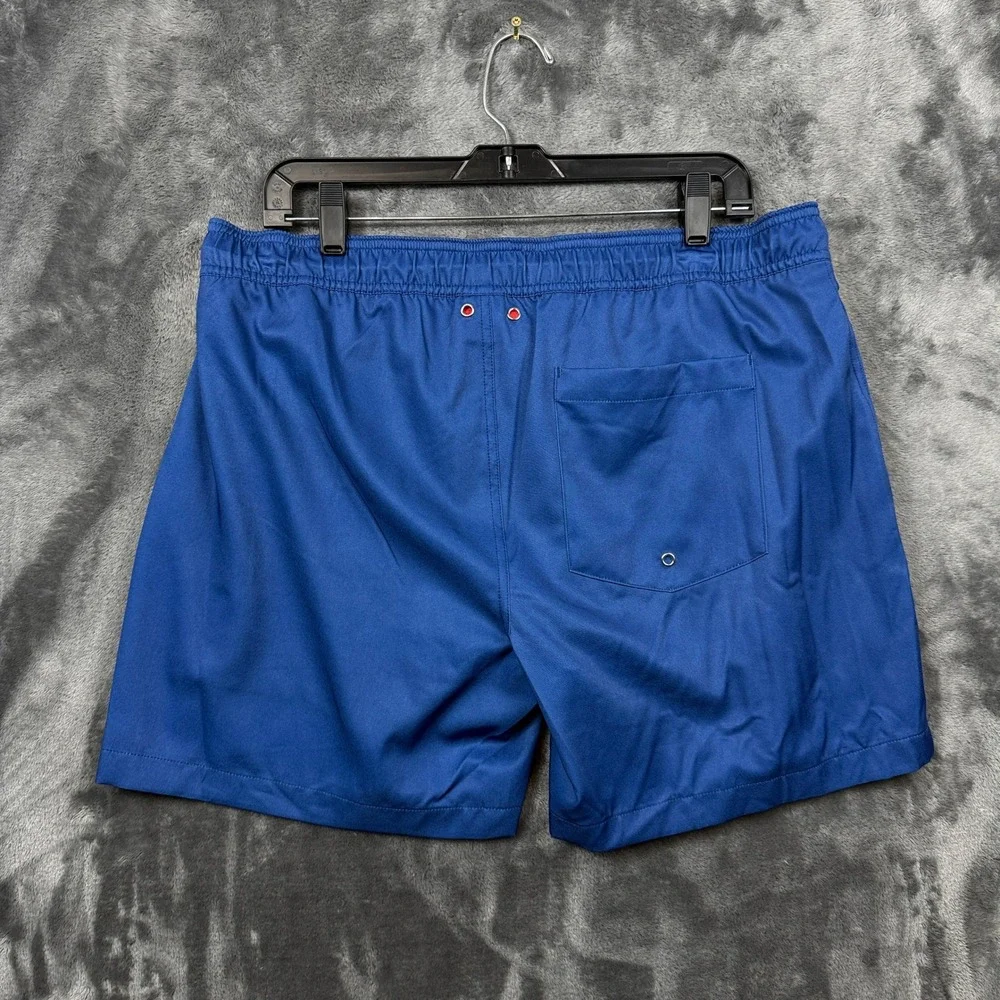 Robert Graham Swim Trunks Mens Large Blue New Bulldog Graphic Board Shorts